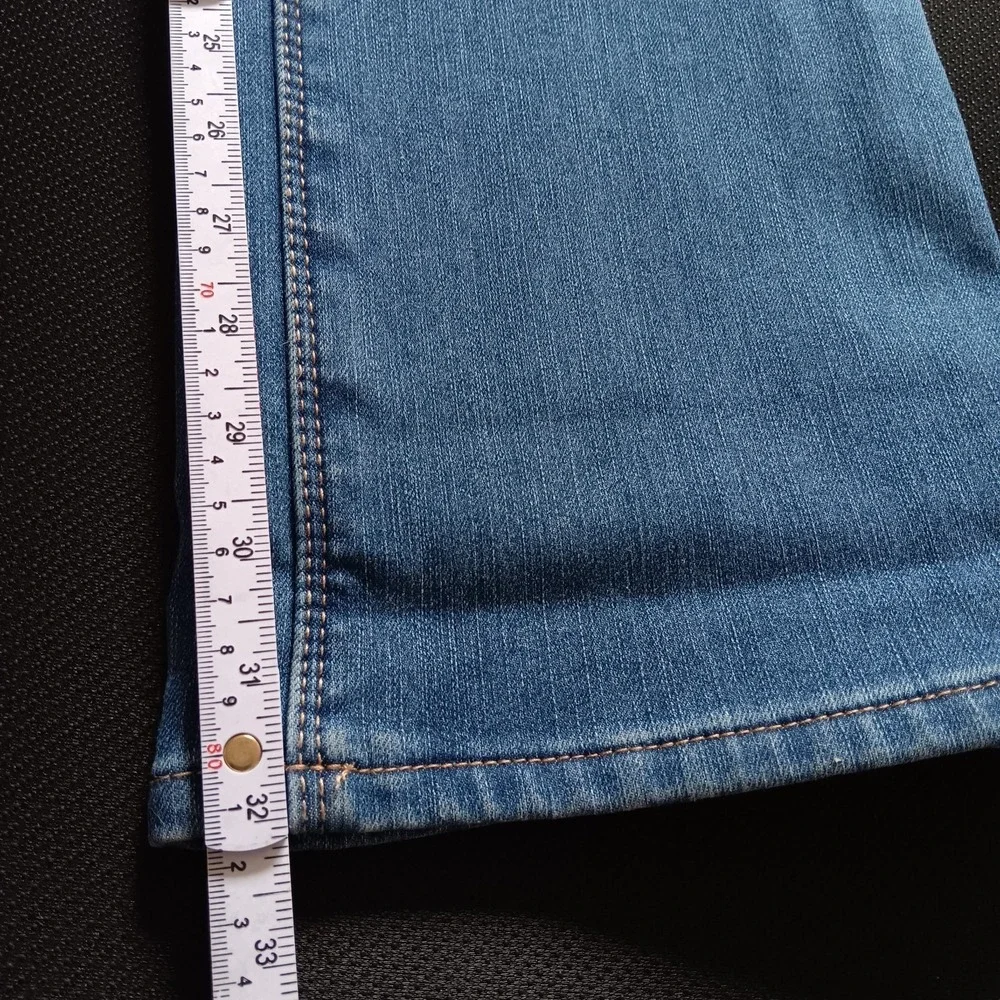 Natural Reflections Jeans Women's 10 Blue Flannel Lined Straight Leg Plaid